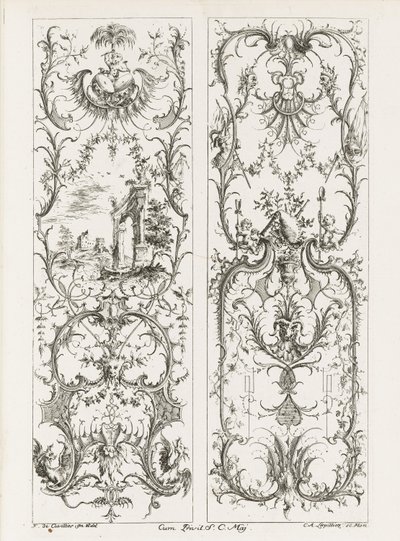 Two Upright Panels by Jean François Cuvilliés